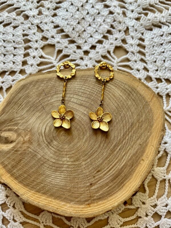 Boucles d'oreilles Fleur d'Or