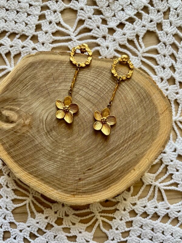 Boucles d'oreilles Fleur d'Or