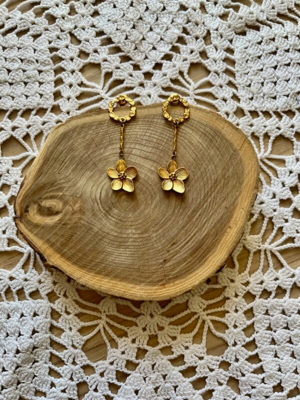 Boucles d'oreilles Fleur d'Or